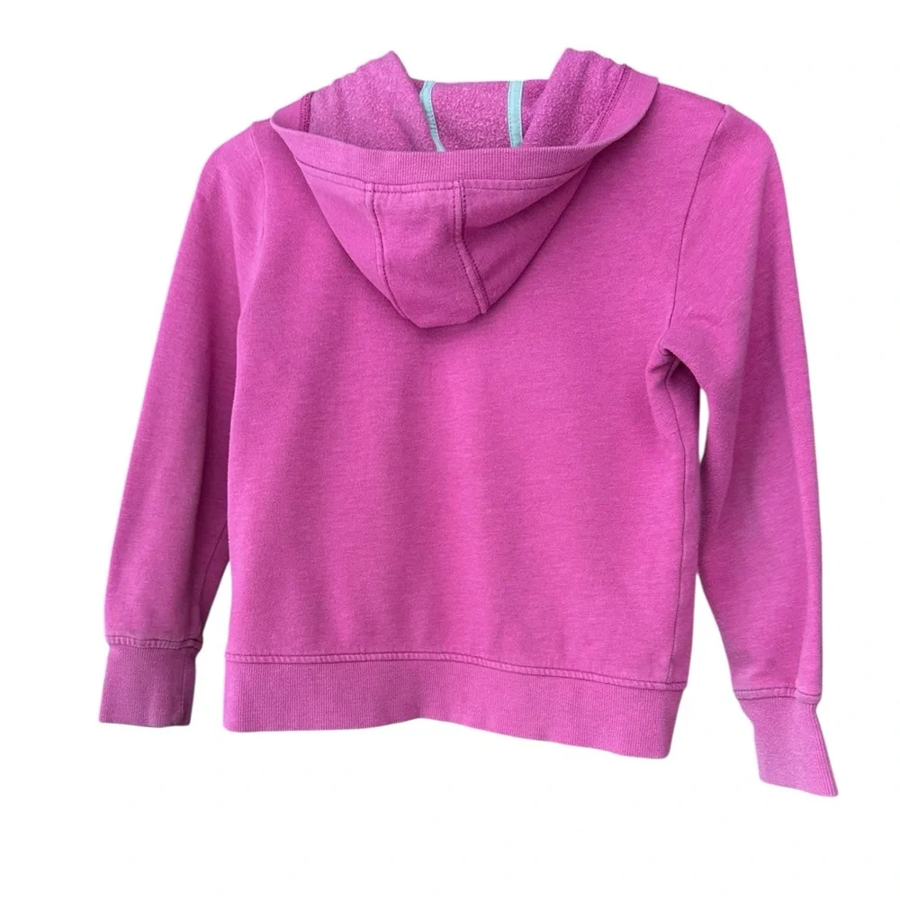 Y2K Roxy Girl 10-12 Youth Zip Hoodie Pink Surf Skate Graphic Boxy Sweatshirt